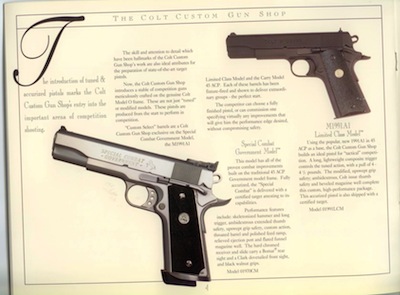 COLT CUSTOM SHOP BROCHURE 2