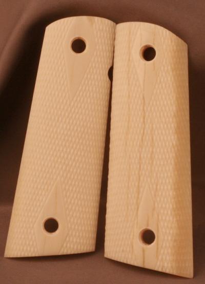 GIRAFFE BONE 1911 CHECKERED GRIPS