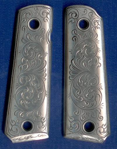 1911 PEWTER SCROLL GRIPS