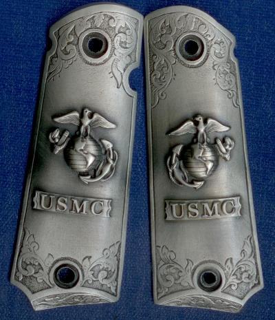 1911 PEWTER U.S.M.C. GRIPS