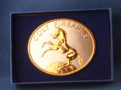 GENUINE COLT TWO TONE DELUXE BELT BUCKLE